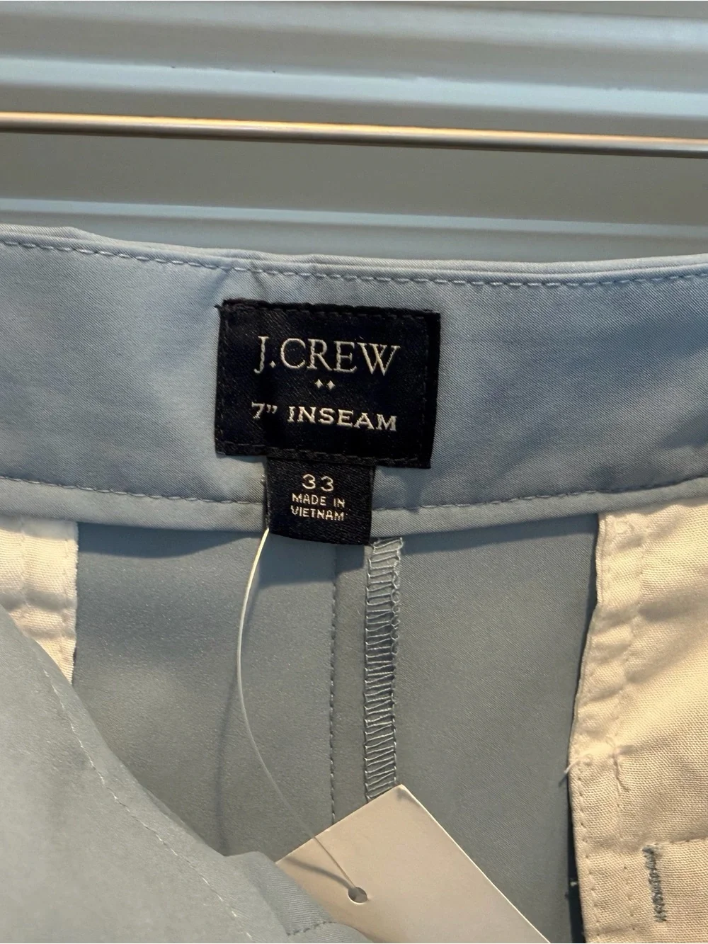 NWT J. Crew Light Blue Men’s Flat Front Shorts 7” inseam